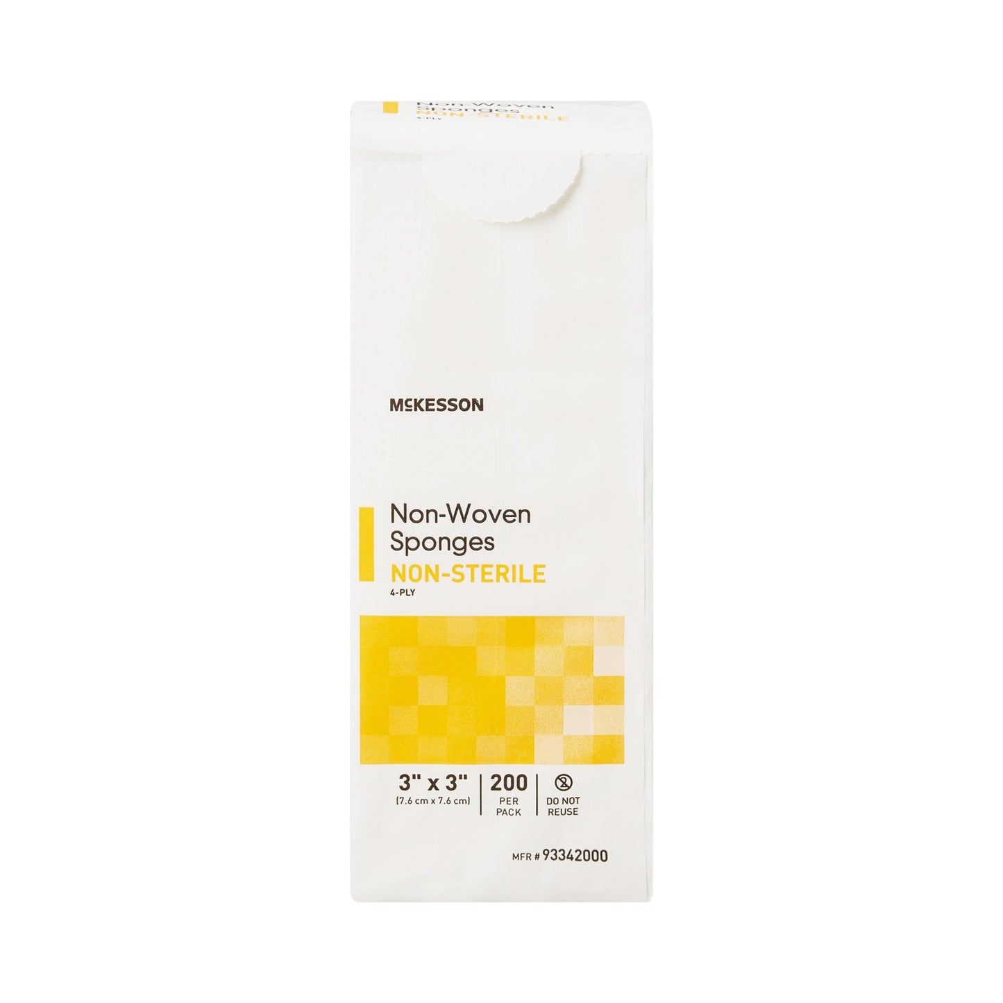 McKesson Nonwoven Sponge, 3 x 3 Inch, 4-Ply