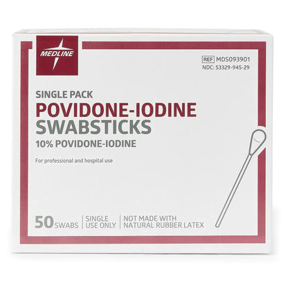 Medline Povidone Iodine Swabsticks