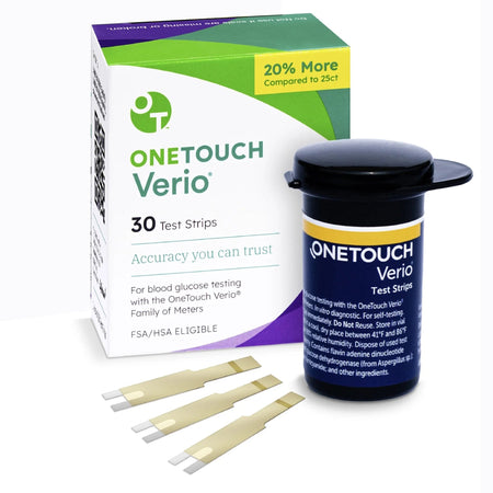 Blood Glucose Test Strips Verio 30 Strips per Pack