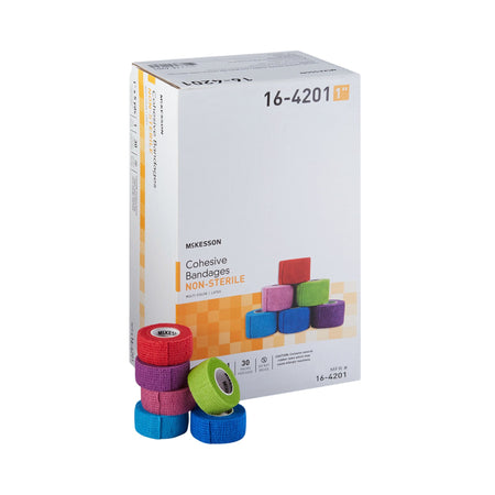 McKesson 16-4201 Self-adherent Closure Cohesive Bandage, 1 Inch x 5 Yard
