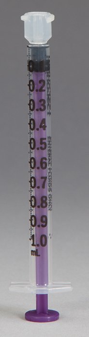 Cardinal 401SE Monoject Oral Dispenser Syringe, 1 mL