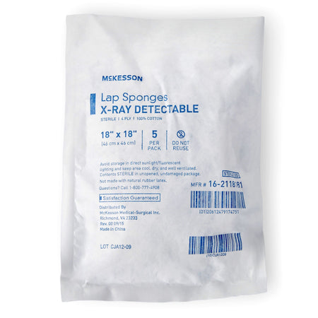 McKesson 16-2118181 Laparotomy Sponge, 18 x 18 Inch