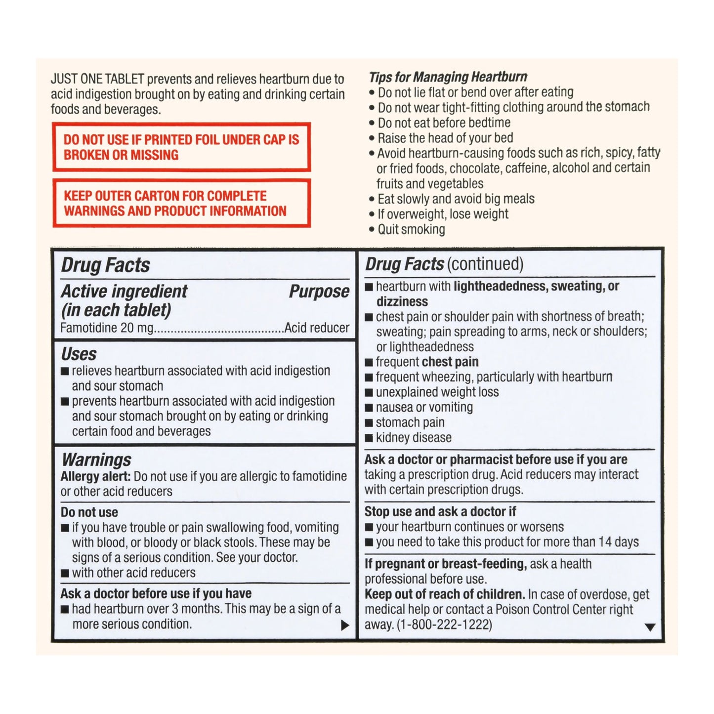 Foster & Thrive™ Maximum Strength Acid Reducer Famotidine 20 mg