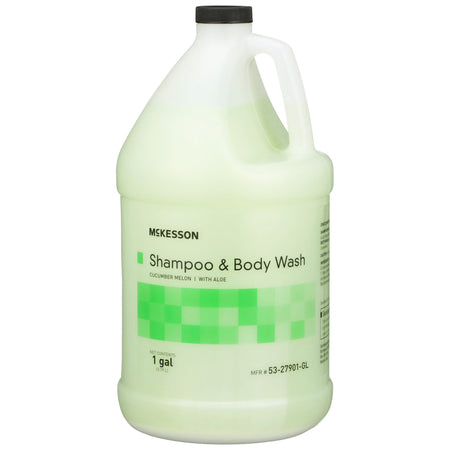 McKesson 2-in-1 Shampoo and Body Wash, Cucumber Melon Scent, 1 Gallon Jug