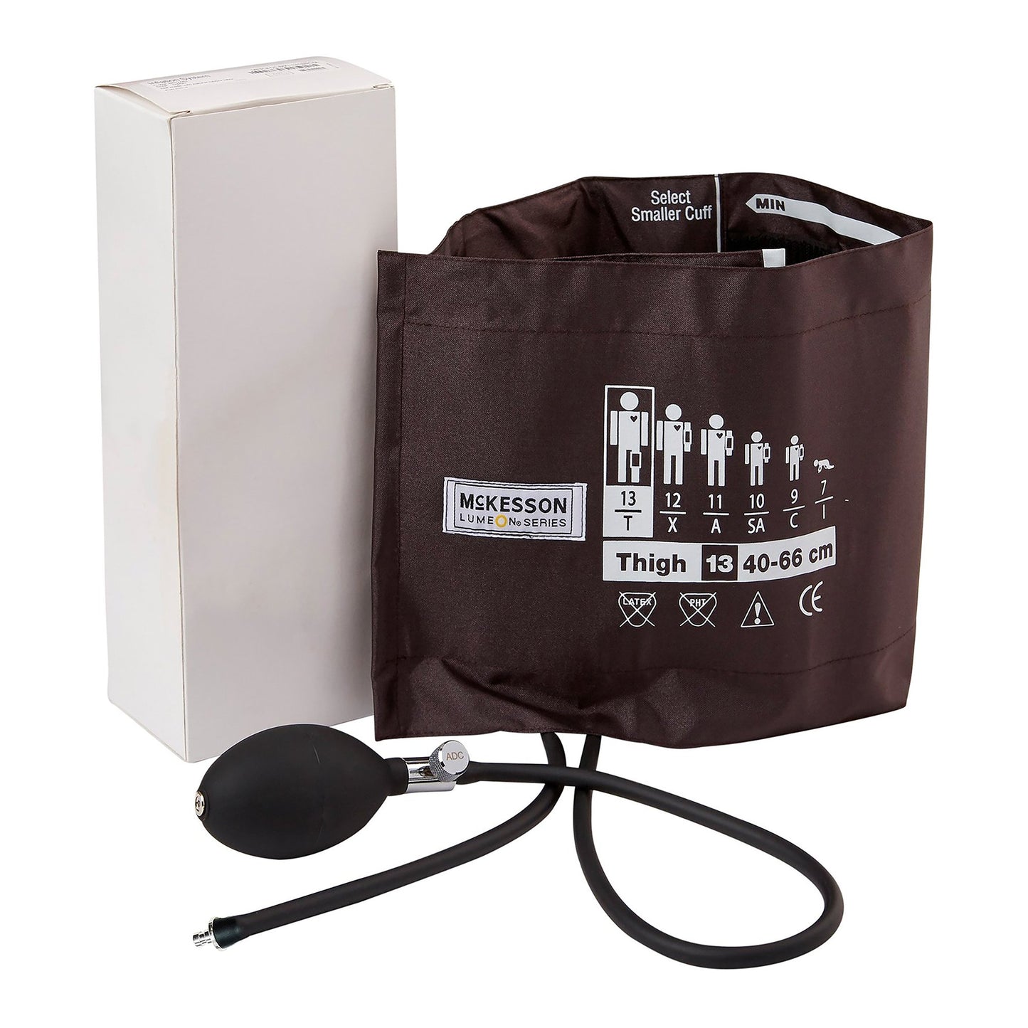 McKesson Lumeon™ Blood Pressure Cuff and Bulb, X-Large Cuff, 40 – 66 cm, Thigh