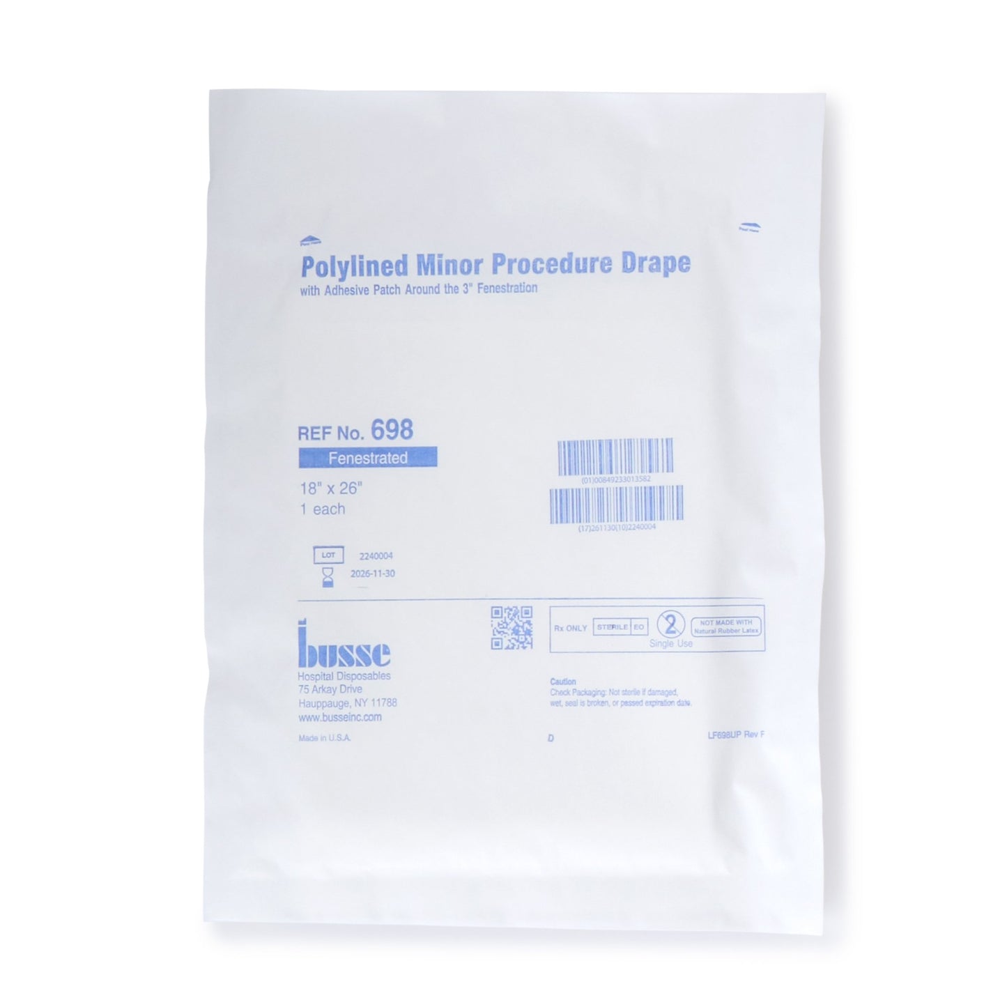 Busse Hospital Sterile Minor Procedure Surgical Drape, 18 x 26 Inch