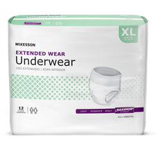 McKesson Extended Wear Maximum Absorbency Underwear, Extra Large