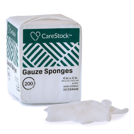CareStock Gauze Sponge, 4 x 4 in. 8-Ply, Medical-Grade Cotton Wound Dressing by CareStock product image