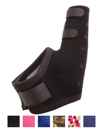 Thumb Brace Exos® Extended Short Thumb Spica™ Adult Small Hook and Loop Strap Closure Left Hand Black