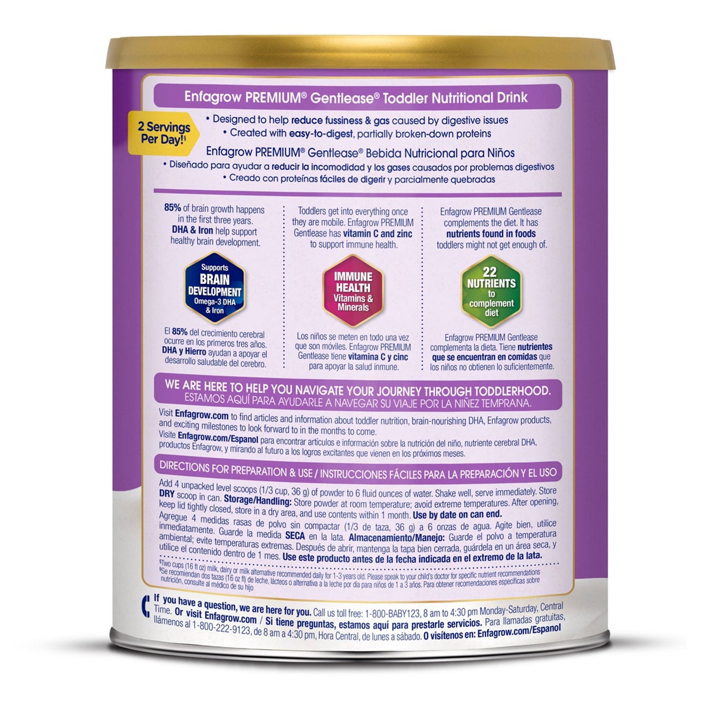 Enfagrow Premium™ Gentlease® Toddler Nutritional Drink, 29.1-ounce can