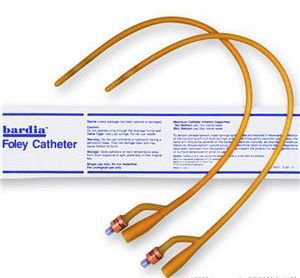 Bard 576496 Bardia Silicone Coated Foley Catheter, 12 Fr., 30 cc