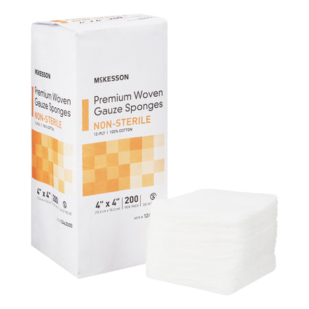 McKesson 12442000 Gauze Sponge, 4 x 4 Inch, 12-Ply