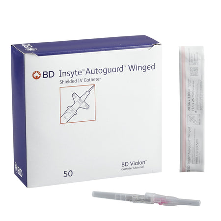 BD 381533 Insyte Autoguard Peripheral IV Catheter, Winged Hub