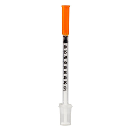 Sol-Millennium 1652812B Sol-M Standard Insulin Syringe with Needle, 28 Gauge, 1/2 Inch