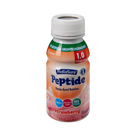 Abbott Nutrition 67411 PediaSure Peptide 1.0 Cal Peptide-Based Nutrition, Strawberry, 8-ounce bottle