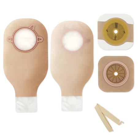 Hollister 19104 New Image 2-Piece Clear Ileostomy/Colostomy Pouch, 70 mm Flange, Blue