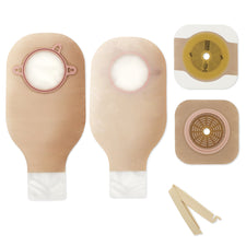 New Image™ 19104 2-Piece Clear Ileostomy/Colostomy Pouch, 70 mm Flange, Blue