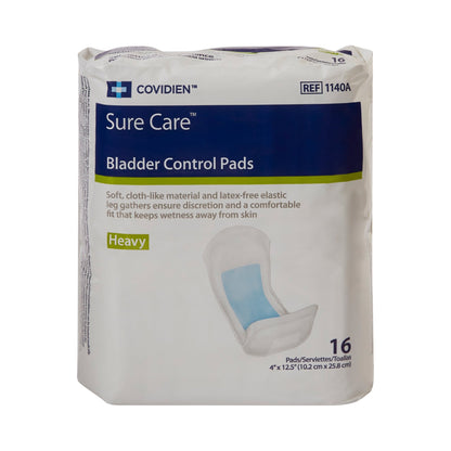Sure Care™ Bladder Control Pads, Heavy Absorbency, 4 x 12.5 Inch