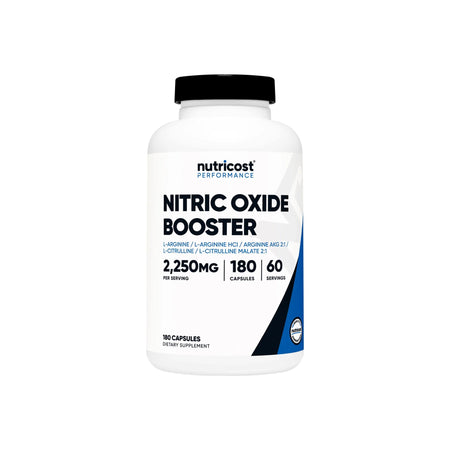 Nutricost NTC401101 Dietary Supplement Nitric Oxide 750 mg Strength Capsule 180 Per Bottle
