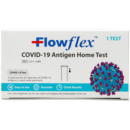 Acon Laboratories L031-118B5-300 Respiratory Test Kit FlowFlex COVID-19 Antigen OTC 300 Tests per Case / 1