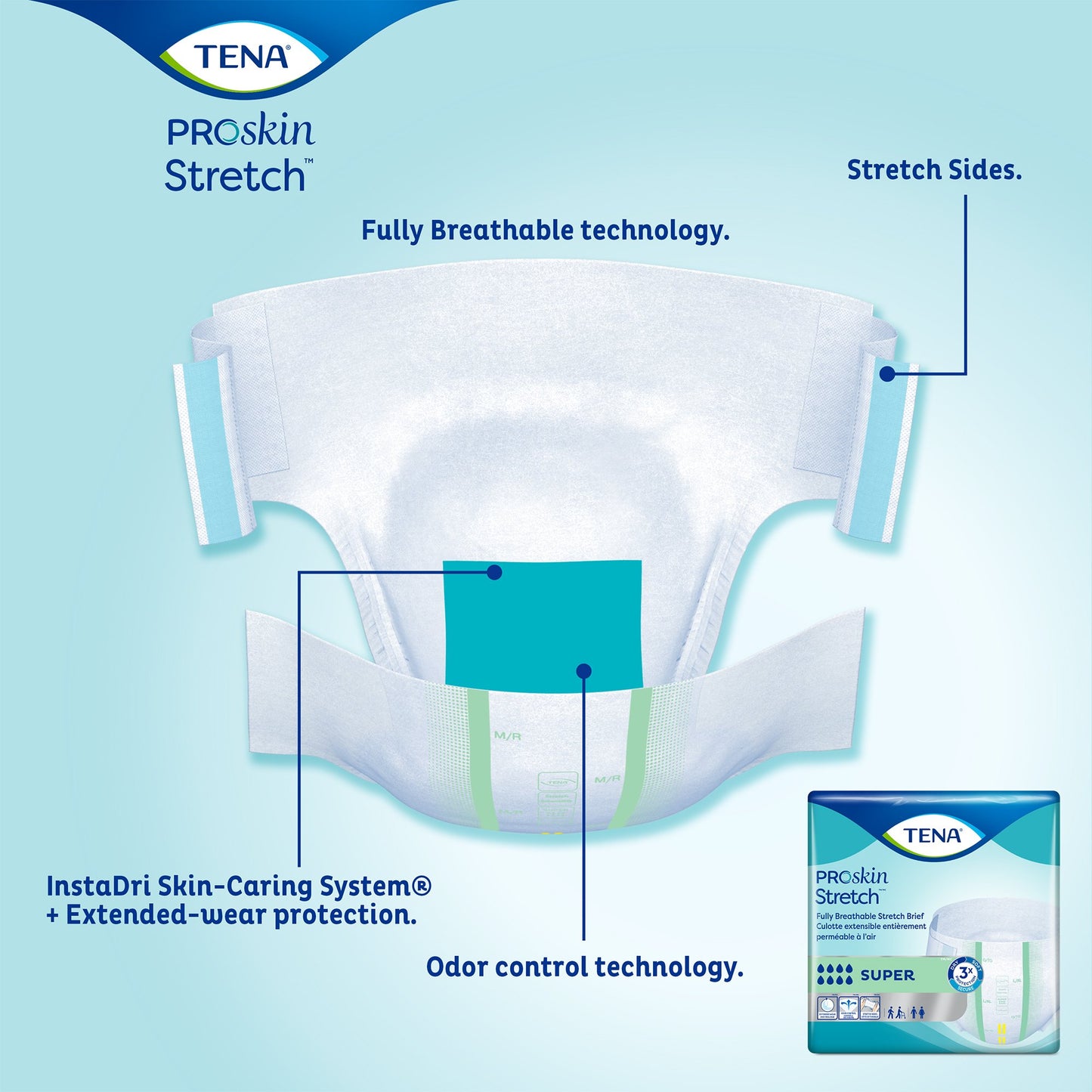Tena® ProSkin Stretch™ Super Incontinence Brief, Medium