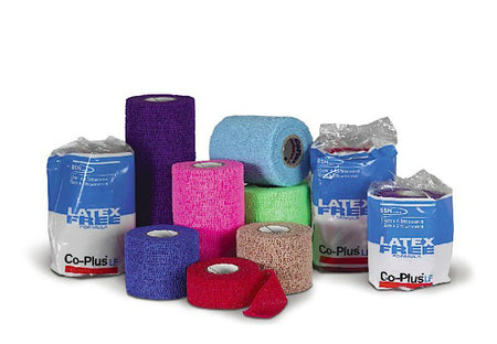 BSN 7210018 Co-Plus LF Self-adherent Closure Cohesive Bandage, 4 Inch x 5 Yard