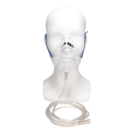 Sun Med 4727-7-0-50 Oxygen Mask with ETCO2 Monitoring CapnoVue Elongated Style Adult One Size Fits Most