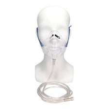 Oxygen Mask with ETCO2 Monitoring CapnoVue Elongated Style Adult One Size Fits Most Adjustable Head Strap