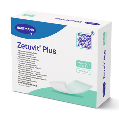 Zetuvit® Plus Sterile Superabsorbent Dressing, 4 x 4 Inch