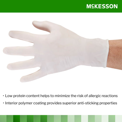 McKesson Confiderm® Latex Exam Glove, Medium, Ivory