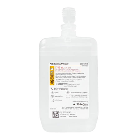 Medline HUD3709 Aquapak Respiratory Therapy Solution, 760 mL Prefilled Nebulizer