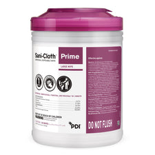 Sani-Cloth® Prime Large Germicidal Disinfectant Wipes, 6 x 6.75 Inch