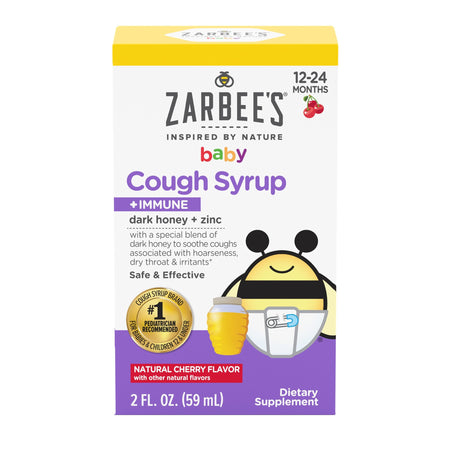 J & J Sales 89723370902 Zarbee's Baby Cough Syrup + Immune Natural Cherry
