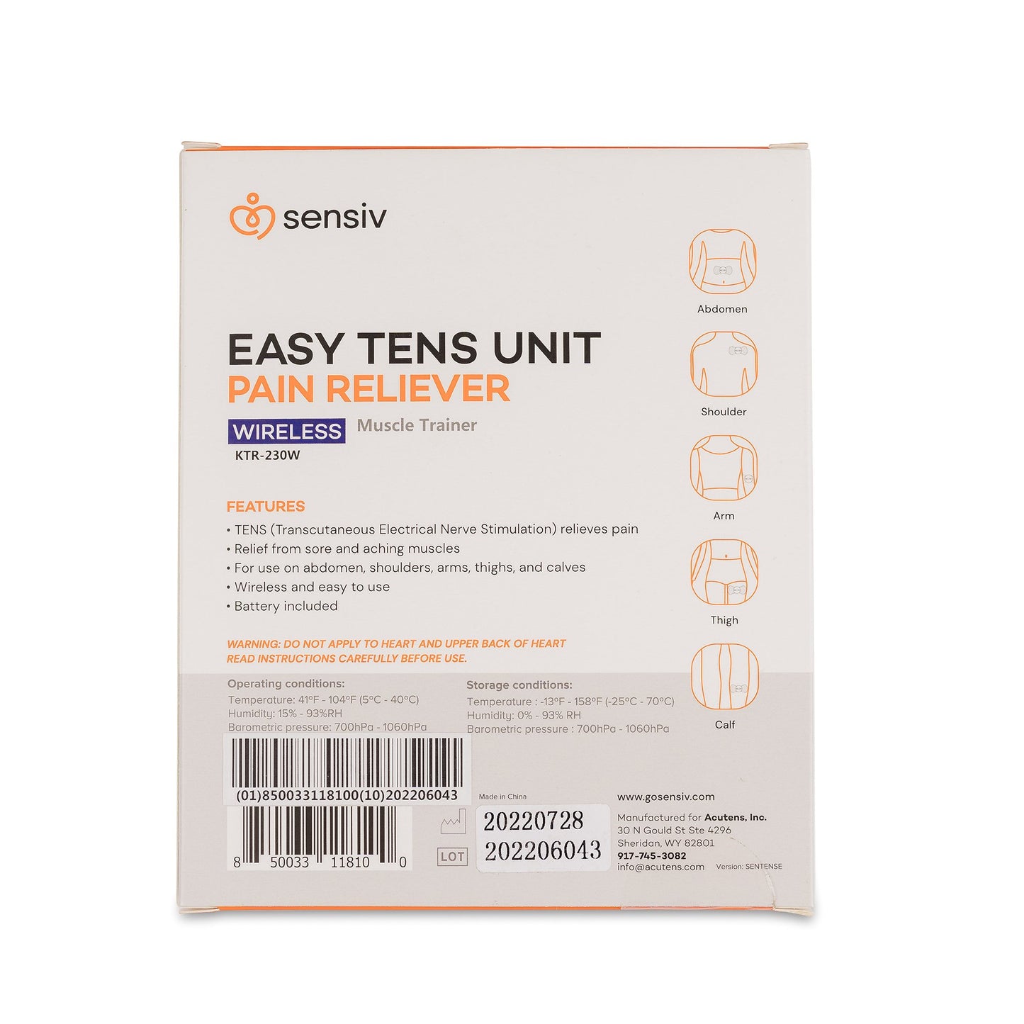 Sensiv Easy Relief TENS Unit