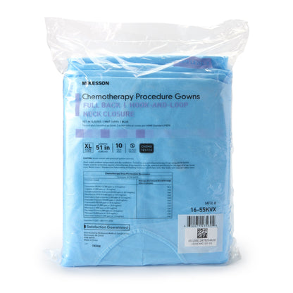 McKesson Full Back Chemotherapy Procedure Gown, Extra Large