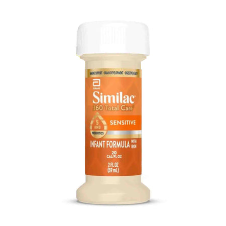 Abbott Nutrition 68155 Infant Formula Similac 360 Total Care Sensitive Unflavored 2 oz. Bottle Liquid Iron