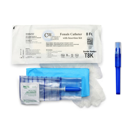 ConvaTec T8K Cure Twist Intermittent Catheter Kit, 8 Fr.