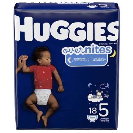 Kimberly-Clark 49540 Huggies OverNites Diaper, Size 5