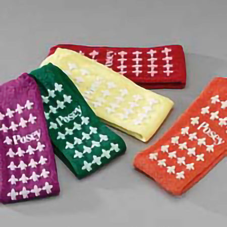 Tidi Products 6239LY Posey Double Tread Fall Prevention Socks, Large, Yellow