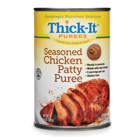 Kent Precision Foods H318-F8800 Thick-It Seasoned Chicken Patty Purée Thickened Food, 14-ounce can