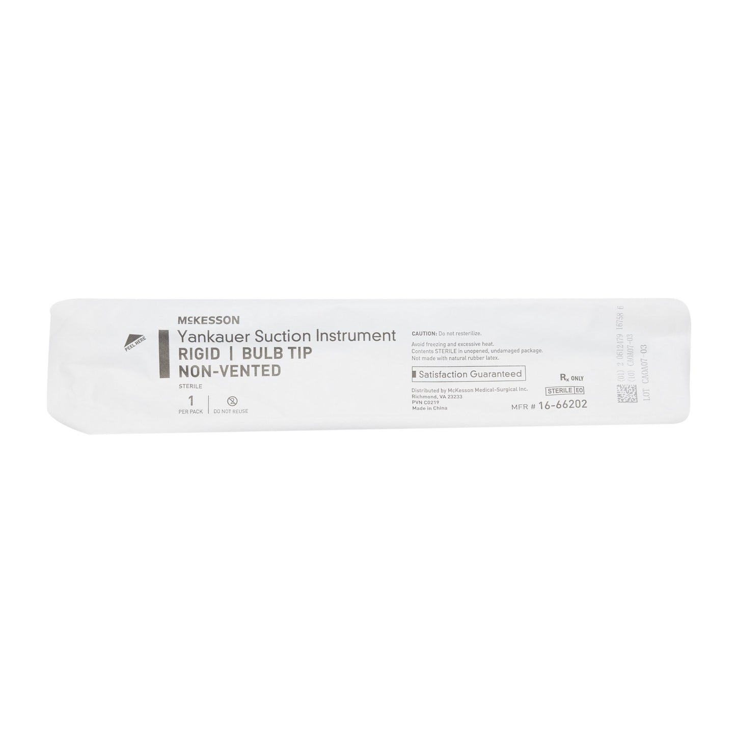 McKesson Yankauer Style Suction Tube Handle, Rigid Angled Type