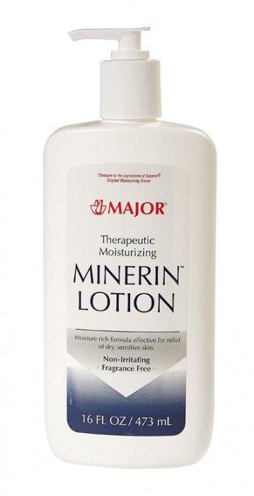 Hand and Body Moisturizer Minerin® 16 oz. Pump Bottle Unscented Lotion