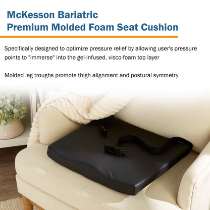 McKesson Premium Molded Foam Seat Cushion, 22 x 18 x 3 Inch