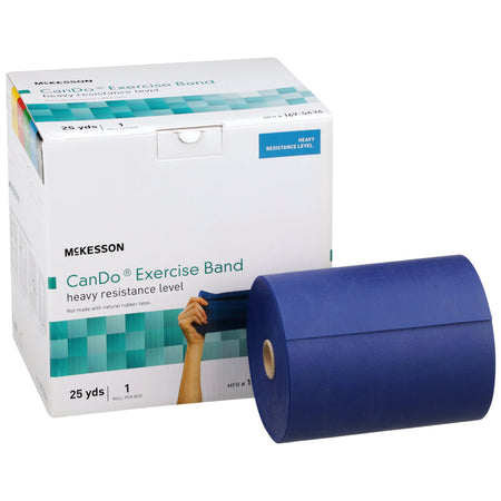 McKesson 169-5634 Exercise Resistance Band, Blue, 5 Inch x 25 Yard, Heavy Resistance