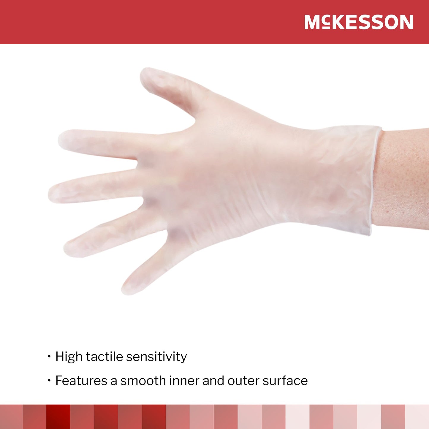 McKesson Vinyl Exam Glove, Small, Clear