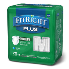 Incontinence Brief FitRight™ Plus Adult Medium Unisex Disposable Moderate Absorbency