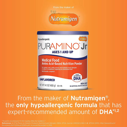 PurAmino Jr Pediatric Hypoallergenic Formula, 14.1 oz Can | Enfamil 178701