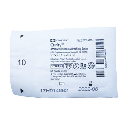 Curity™ AMD™ PHMB Wound Packing Strip, ½ Inch x 1 Yard