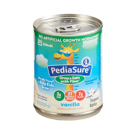 Abbott Nutrition 67529 PediaSure Grow & Gain with Fiber Therapeutic Nutrition, Vanilla, 8-ounce can