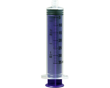 Vesco Medical VED-635 Vesco Enteral / Oral Syringe, 35 mL, Enfit Tip, Flat Top Style